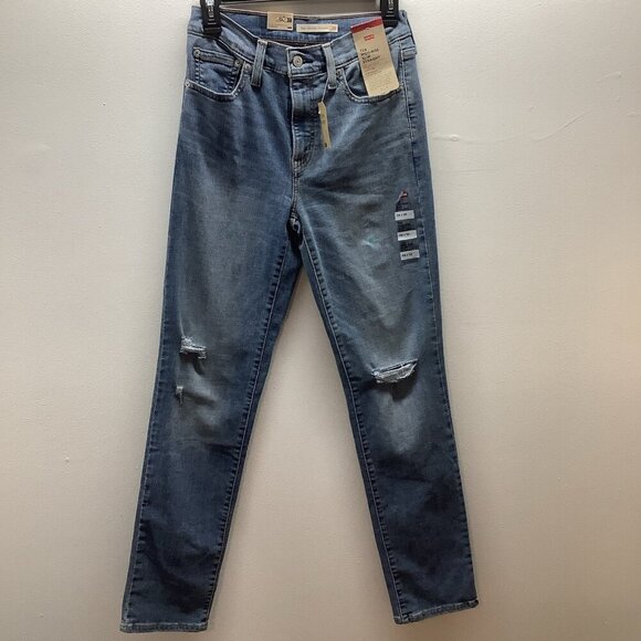 Levi’s Premium Size 28X32 -724 High Rise Slim Straight Womens BlueJeans. New - Picture 1 of 9